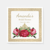  Roos Floral Vrijgezellenfeest Servet (Voorkant)