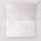 Roos Floral Waterverf Floral | Roze marmer Plaatskaartje (Binnenkant ongevouwen)