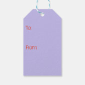 Roos Floral Waterverf Sinaasappel Volg je Joy Cadeaulabel (Achterkant)