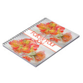 Roos Floral Waterverf Sinaasappel Volg je Joy Notitieboek (Linkerzijde)