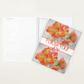 Roos Floral Waterverf Sinaasappel Volg je Joy Planner (Display)