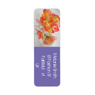 Roos Floral Waterverf Sinaasappel volg je niet Etiket