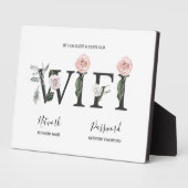 Roos Floral WIFI Guest Password Fotoplaat (Zijkant)