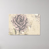  Roos Floral Wrapped Canvas (Voorkant)