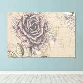  Roos Floral Wrapped Canvas (Insitu (Houten vloer))