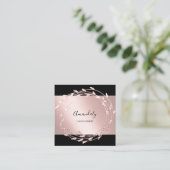 Roos Floral Wreath Elegant Event Planner Vierkante Visitekaartje (Staand voorkant)