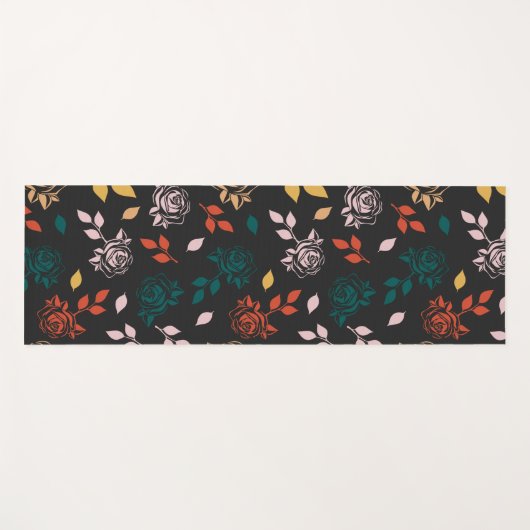 Roos Floral Yogamat (Voorkant (horizontaal))