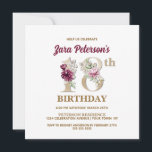Roos Floral Z 18th Birthday Party Invitation Kaart<br><div class="desc">Organiseer de perfecte viering op de 18e verjaardag met dit elegante roos floral monogram Z,  dat aan de achterkant staat voor de namen van verjaardagsmeisjes,  te beginnen met de letter Z. Elegant floral numerals worden gebruikt in de uitnodiging om het feestelijke tijdperk te accentueren.</div>