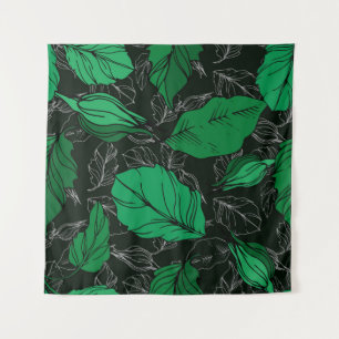roos florale botanische bloemen. Wild spring leaf Wandkleed
