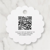 Roos florale eucalyptus monogram zakelijk QR label (Achterkant)