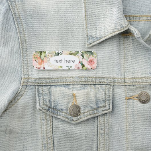 roos florale Klassieke naamtag Naamplaatje (In situ)
