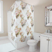  roos florale patroon douchegordijn (In situ)