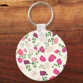 roos florale patroon sleutelhanger (Voorkant)