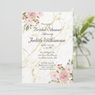 Roos Florals Editable Bridal Shower-uitnodiging Kaart