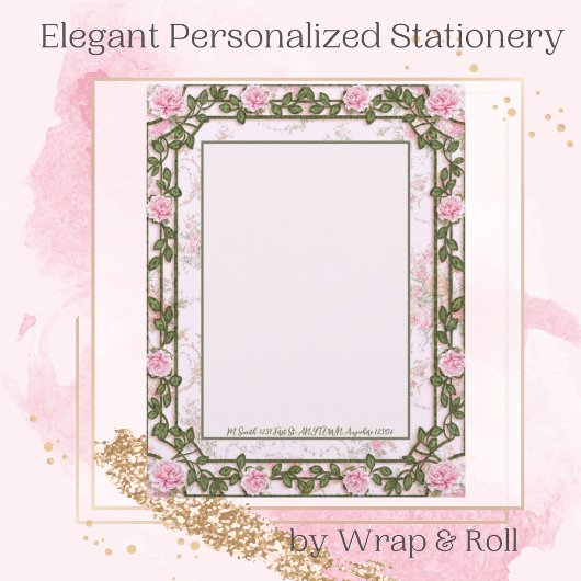 Roos Florals Personalized Letterhead Briefhoofd