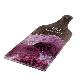 Roos floreel land keuken DIY-monogram naam Snijplank (Hoek)