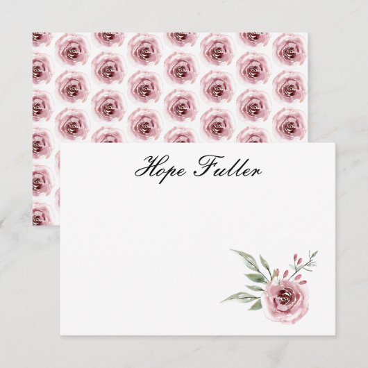 Roos Florentijnskaarten Notitiekaartje (Voorkant / Achterkant)