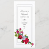Roos Flower bouquet-kerktrouwprogramma Programmakaart (Voorkant)