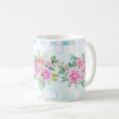 Roos Flower Mok-11 oz-Durable Keramische Koffie Mo Koffiemok (Voorkant rechts)