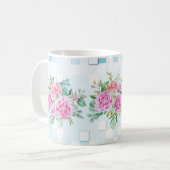 Roos Flower Mok-11 oz-Durable Keramische Koffie Mo Koffiemok (Voorkant links)