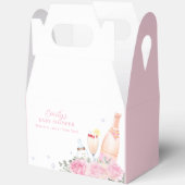 Roos Flower Poppin Champagne Bottles Baby shower Bedankdoosjes (Open)