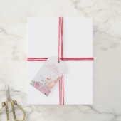 Roos Flower Poppin Champagne Bottles Baby shower Cadeaulabel (Met Touw)