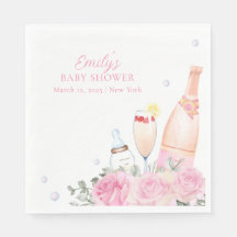 Roos Flower Poppin Champagne Bottles Baby shower
