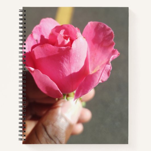 Roos Flower Spiral Notitieboek (Voorkant)
