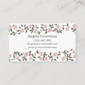 Roos Flower Visitekaartje (Achterkant)