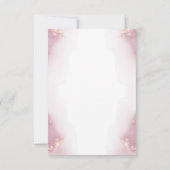 Roos Flower Wedding Invitation | Paarse donkere sc Kaart (Achterkant)