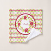 Roos Flowered Bad Handdoek (Wasdoekje)