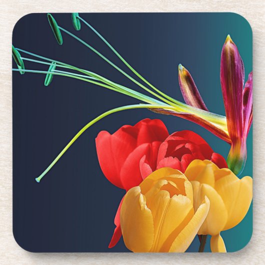 Roos Flowers-17250 Bier Onderzetter (Voorkant)