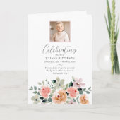 Roos Flowers Celebration of Life Foto's Begrafenis Programma (Voorkant)