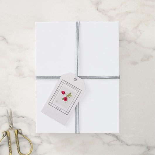 Roos Flowers  Happy Moeders Day Cadeaulabel (Met Touw)