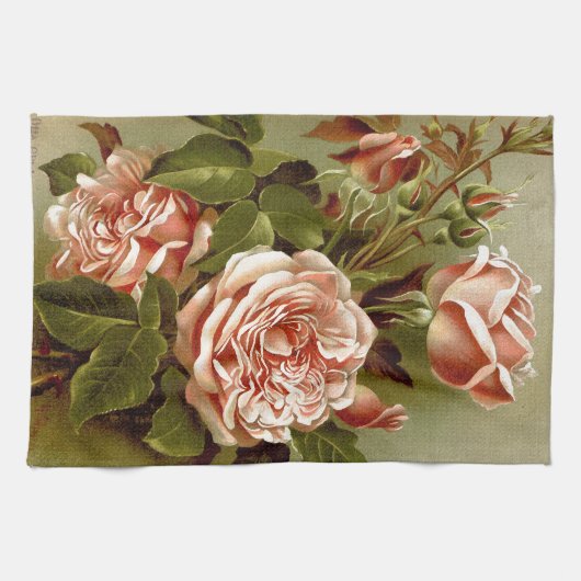 Roos Flowers Kitchen Towels Theedoek (Horizontaal)