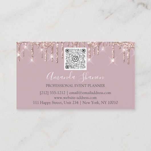 Roos Flowers Logo Event Planner QRCODE Visitekaartje (Achterkant)