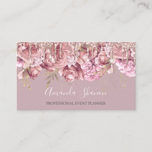 Roos Flowers Logo Event Planner QRCODE Visitekaartje (Voorkant)