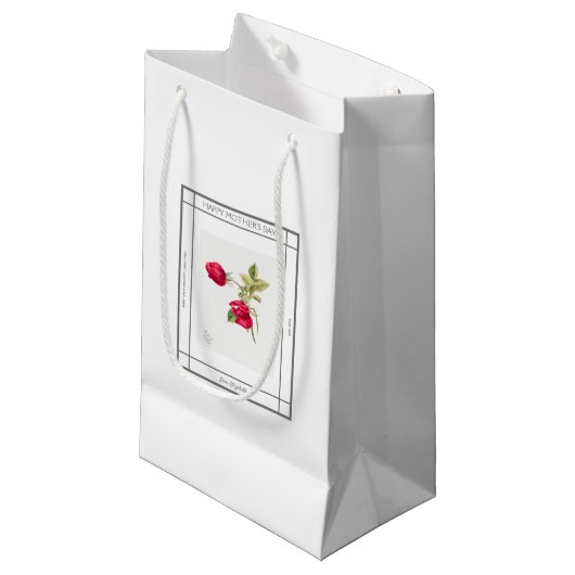 Roos Flowers moederdag Klein Cadeauzakje (Voorkant Gekanteld)