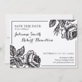 Roos Flowers Rustic Floral Wedding Save the date (Voorkant)