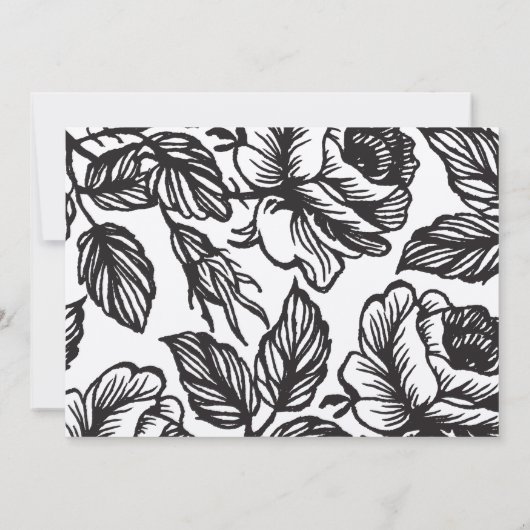 Roos Flowers Rustic Floral Wedding Save the date (Achterkant)