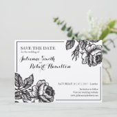 Roos Flowers Rustic Floral Wedding Save the date (Staand voorkant)