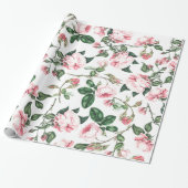 Roos Flowers Wrapping Paper Cadeaupapier (Uitgerold)