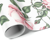 Roos Flowers Wrapping Paper Cadeaupapier (Rol Hoek)
