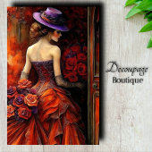 Roos Fluwelen Droom Decoupage Tissuepapier