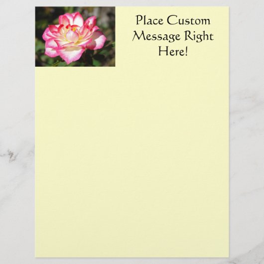 Roos Flyer Sjabloon Roze witte rozengele brochure (Voorkant)