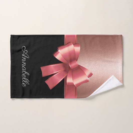 Roos Foil en Bow Bad Handdoek (Handdoek)