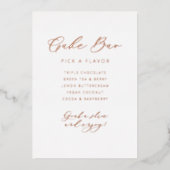 Roos Folie Bodembek bruiloft Slagbord Feestdagenkaart (Voorkant)