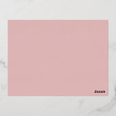 Roos folie bruiloft RSVP briefkaart (Achterkant)