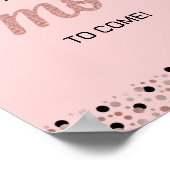 Roos Folie Script S'more Confetti Roze Afstudeerde Poster (Hoek)
