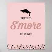 Roos Folie Script S'more Confetti Roze Afstudeerde Poster (Voorkant)